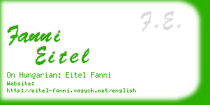 fanni eitel business card